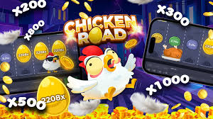 Chicken Road Banner mit Multiplikator-Werten für verschiedene Schwierigkeitsstufen